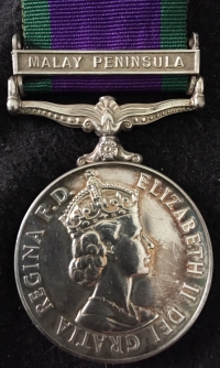 A RARE & DESIRABLE “AIR FORCE CROSS” QEII (1960) 
With War Medal 1939-35 & General Service Medal 
“MALAY PENINSULA” To: 579944. Flt Lt J.G. DAVIES. R.A.F.