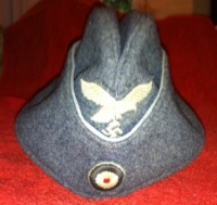LUFTWAFFE SIDE CAP (Makers Mark & Stamped 1939) Battle of Britain ´Arrival´ in 1940 ( RARE & ´MINT´)