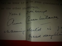 Mrs Chamberlain (Relaxed Private Letter, 3rd August 1939 !)