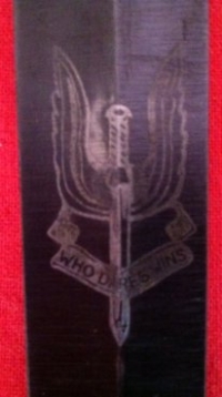 SAS (Special Air Service) Sykes-Fairbairn Commando Dagger. With ultra rare etched blade.WHO DARES WINS.