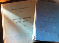 DISTINGUISHED FLYING CROSS & 2nd Award Bar.(1944).Bomb Ldr.103 & 625 Sqd. Lancasters.TWO LOGS