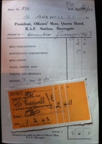 DISTINGUISHED FLYING CROSS & 2nd Award Bar.(1944).Bomb Ldr.103 & 625 Sqd. Lancasters.TWO LOGS