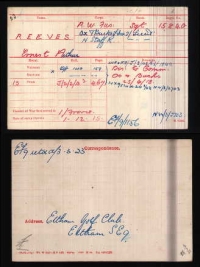 1914-1915 Trio. Sgt/2nd Lt E.A. REEVES. Royal Welsh Fus, Ox & Bucks, N Staffs.