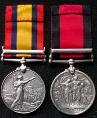 QUEEN´S SOUTH AFRICA & NATAL REBELLION MEDAL (Bar 1906) Natal Royal, later Natal Mounted Rifles (Pte-OFFICER)