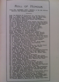 GREATER ACCRINGTON (Lancashire) "ROLL OF HONOUR" Our 27 Page Reprint showing Name, Address & Unit of c,780 men of all services from Accrington Area who gave their lives during The Great War (Inc
