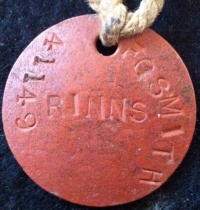 An Interesting WW1 Pair & Plaque. To:4493. Pte East Surrey Regt. and later 41149. Pte. F.C.SMITH. 1st Inniskilling Fusiliers & KILLED IN ACTION 18th July 1917. Including R,INNS Dog tag. With marriage certificate 1912. 