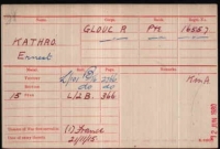 AN "OPERATION MICHAEL" ( German Spring Offensive ) 1914-15 Casualty Trio. To: 16557. Pte. E. KATHRO. 10th GLOUCESTER REGT. KILLED IN ACTION 24th MARCH 1918.