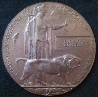 A Complete MERCANTILE MARINE & WAR MEDAL PAIR & PLAQUE. ( with original papers, etc ) To: Chief Engineer HENRY JOHN COWDELL. SS. CALLIOPE which was sunk by U-155 on 9th JULY 1917. 