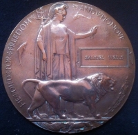 A RARE & HISTORICALLY IMPORTANT SELECTION OF DEATH PLAQUES...ALL FIRST DAY OF THE SOMME. 1st JULY 1916 (All Unique Names bar one.) Some important items. 
