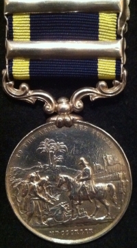 A PLEASING PUNJAB MEDAL ( MOOLTAN)-(GOOJERAT) To: JOHN WARD 10th FOOT. 