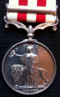 AN EXCELLENT INDIAN MUTINY MEDAL ( DELHI ) To: W.DOW. 52nd LIGHT INFANTRY  ( OXFORD LIGHT INFANTRY ) 