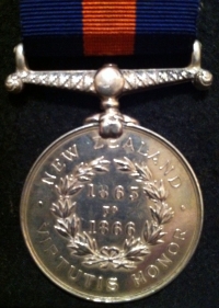 NEW ZEALAND MEDAL (1863-1866) To: 287.CORPl & SERGt JAs FARLEY. 43rd LT INFTRy .( Ox & Bucks Light Infantry ) 