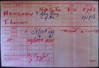 A RARE & UNUSUAL CAVALRY "CASUALTY" TRIO. To: 2761 Pte T. HENSHAW. NOTTS YEOMANRY & SHERWOOD RANGERS. Died of Wounds, Egypt, 4th November 1918 (A possible Battle of Aleppo casualty) 