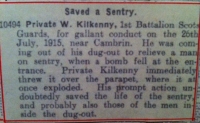 A REMARKABLE "DISTINGUISHED CONDUCT MEDAL" & 1914-15 Trio.To: 10494.Pte.W. KILKENNY.1st Bn SCOTS GUARDS. 