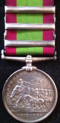 AN EXCELLENT THREE CLASP AFGHANISTAN MEDAL (Charasia,Kabul,Kandahar) & KABUL to KANDAHAR STAR. (Un-named as issued) To: 1704 Pte W. HENDERSON  92nd HIGHLANDERS.