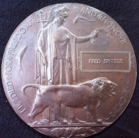 A Very Desirable 1914-15 Star CASUALTY Trio with Plaque, To: 5484. Sgt Frederick Thomas SPITTLE. 12th Bn NORTHUMBERLAND FUSILIERS. Killed-in-Action (FRICOURT) 23rd June 1916. From HILLSBOROUGH, SHEFFIELD.