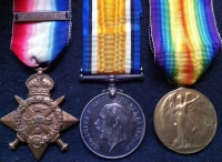 AN ULTRA RARE & EARLY (TOTAL SURVIVOR) 1914 Star & Bar Trio. To: 9282. Pte T. BLACKHAM. 2/South Staffs Regt. Later 9665. LINCS R. Entered France EIGHT DAYS after the declaration. Survived the entire war !! 