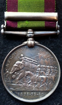A REMARKABLE AFGHAN MEDAL (KABUL) To a Greatly Underage Irish Soldier who joined the colours at Age 14. To:1233 HUGH NORCOTT 2/9th (East Norfolk) Foot. Served:Japan, India & Afghanistan. FULL SERVICE PAPERS 