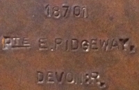 AN HISTORICALLY IMPORTANT 1st DAY of THE SOMME, 1914-15 CASUALTY TRIO. To: 18701 Pte. ERNEST RIDGEWAY. 2nd  Bn DEVONSHIRE Regt. KILLED-in-ACTION Saturday 1st JULY 1916. 