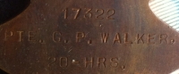 A RARE & TRAGIC "10th TANK CORPS" OFFICER CASUALTY 1914-15 Trio & Plaque. To: 2/Lt G.P. WALKER.Killed-in-Action, 9th Aug 1918. Left his tank to go "Souvenir Hunting" Battle of Amiens (Prev