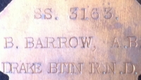 AN UNUSUAL & HISTORIC 1914 Star & Bar Trio. To:SS. 3163 B. BARROW "Drake Battalion" R.N.D. (Ex-Anson). At the DEFENCE of ANTWERP. Later served in HMS BIRMINGHAM at THE BATTLE OF JUTLAND.