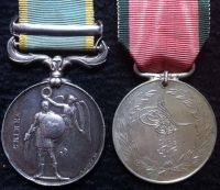 AN INTERESTING CRIMEA (SEBASTOPOL) & TURKISH CRIMEA (French Issue) PAIR. To: JAs HYDE. 56th (West Essex)  Regt.  Previously a Collier fom Bacup, near Rochdale in Lancashire. Appeared 27 times in the defaulters book ! 