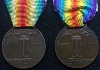 ITALIAN ALLIED VICTORY MEDAL (2) in EF on Original Ribbon 