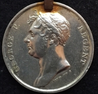 A VERY High Grade WATERLOO MEDAL. With a unique (18th JUNE 1815) silver suspender  & "10th RL HUSSARS" silver clasp. Both Contemporary.(An Early Re-Name, Thus An Attractive Display Item) 