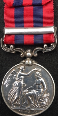 A RARE "IRISH" INDIAN GENERAL SERVICE.(HAZARA 1888) To:2283. Pte W. CURTIS. 2nd ROYAL IRISH REGt. In Superb EF+ Condition. With Full Surviving Service Papers (Rare)
