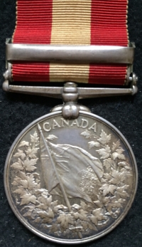 A MAGNIFICENT & VERY RARE (BRITISH ARMY)  "CANADA GENERAL SERVICE MEDAL" (FENIAN RAID 1866) To: 1185. Cpl C. ALLEN. 4/60 K.R.R. (Kings Royal Rifles) MINT STATE, WITH ORIGINAL CASE & RIBBON 