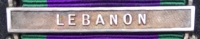 AN INCREDIBLY RARE "GENERAL SERVICE MEDAL 1962-2007"
Clasp "LEBANON" To: 24470196. LCPL. A. BEALE. R.SIGNALS.
Only 700 clasps issued, and rarely ever seen.
 A "Must Have" Medal of the Highest Rarity.