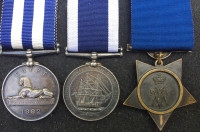 An Excellent "DEVON & CORNWALL" Naval Egypt & Khedives Star, LSGC Trio: To: F.C.E. LAHIVE, Boy 1st Class HMS MONARCH & later Boatman, H.M. COASTGUARD. (St. Anthony & St Mawes).