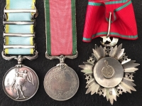 A SUPERB "LIGHT BRIGADE" 4 CLASP CRIMEA MEDAL, TURKISH CRIMEA & ORDER OF THE MEDJIDIEH. To: Capt-Lt Col. George Thorne George. (Paymaster) 4th (Queen