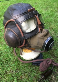A "CLASSIC" AND SERIOUSLY RARE "BATTLE OF BRITAIN" 
FULLY WIRED R.A.F. "B" TYPE HELMET (1940) By 