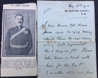 A SUPERBLY DOCUMENTED, & EARLY, "1st BATTLE of THE MARNE" CAVALRY CASUALTY. 1914 Star & Bar Trio, Plaque & Scroll, photos & papers. 5267 Cpl G.F.Howe. "A" Sqd, 5th Dragoon Gds. Seriously Wounded,1st Battle of the Marne.