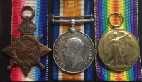 A GREATLY DESIRABLE "1st Day, Battle of The Somme" (HEIDENKOPF REDOUBT) "Quadrilateral" 1st July 1916 Casualty
1914-15 Trio To: 305796. Pte Albert Thompson 1/8th ROYAL WARWICKS REGT. From Aston,Birmingham.