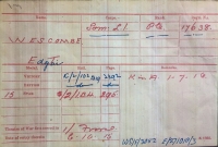 An Excellent, 1st DAY OF THE SOMME \"CASUALTY\" 
1914-15 Trio & Plaque: To: 17639 Pte E.T WESCOMBE, 8th Somerset Light Infantry. A native of West Bagborough, Taunton. KILLED IN ACTION 1st JULY 1916.