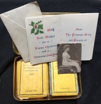 A Truly Outstanding \"CONTEMPTIBLE LITTLE FLYING CORPS\"
1914 Star & Bar Trio. 522. 2/AM - Sgt F. W. CARPENTER. R.F.C.
With exceptional personal items, photos, papers & Complete Princess Mary Christmas 1914 Brass Gift Box.