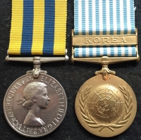 ARMY KOREA & U.N. KOREA MEDAL PAIRS