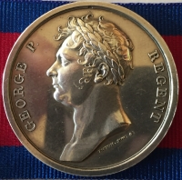 A UNIQUE & HIGHLY IMPORTANT "MASTER OF ROYAL MINT"  GIFT WATERLOO MEDAL. OFFICIALLY IMPRESSED "THE MASTER OF THE MINT TO THE RT. HON. C. BATHURST" ONE OF ONLY 30 "OFFICIAL GIFT" MEDALS 