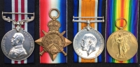 AN OUTSTANDING "BATTLE of PASSENDAELE RIDGE" 
MILITARY MEDAL & 1914-15  "SPRING OFFENSIVE CASUALTY" TRIO. To: CSM. W.E. CAVE. 12th/13th NORTHUMBERLAND FUSILIERS & ARMY CYCLE CORPS.
