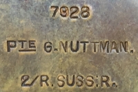 A Unique 1914 Star & Bar \"Double Casualty\" Combination of Two \"Old Contemptible\" Comrades in Arms. Both men Killed-in-Action same day, Sunday 9th May 1915 at BATTLE OF AUBERS RIDGE  2nd Bn Royal Sussex Rgt