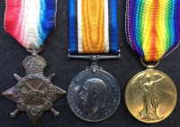 AN IMPORTANT TWO BROTHERS 1915 STAR TRIO & PLAQUE ASSEMBLY. Elder Brother KILLED IN ACTION. Younger Brother JOINED AT 15 & SENT HOME FROM FRANCE. 20683 & 20684 Pte T. & Pte W. STOCKLEY. 2/WELSH R.
