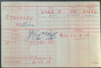 AN IMPORTANT TWO BROTHERS 1915 STAR TRIO & PLAQUE ASSEMBLY. Elder Brother KILLED IN ACTION. Younger Brother JOINED AT 15 & SENT HOME FROM FRANCE. 20683 & 20684 Pte T. & Pte W. STOCKLEY. 2/WELSH R.
