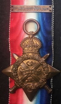 A VERY RARE (Battle of Gaza) "TURKISH PRISONER OF WAR" 1914 STAR & BAR CASUALTY TRIO & PLAQUE.To: 6867 Pte W. Douglas 1/Bedf: Regt & 201130. 4th Essex Rgt. DIED IN TURKISH CAPTIVITY 2nd Oct,1917.