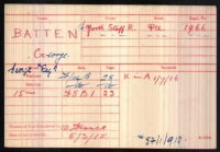 A HIGHLY DESIRABLE 1914-15 Star "First Day Battle of The Somme" CASUALTY Trio. To: 1966. Pte G.R. BATTEN  6th Bn North Staffordshire Regt. KILLED IN ACTION. 1st JULY 1916. ( FROM WOOD GREEN, LONDON) 