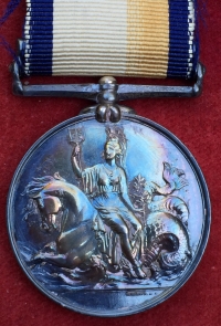 A MAGNIFICENT & VERY RARE NAVAL GENERAL SERVICE MEDAL, “TRAFALGAR”. Uniquely Named To: JAMES HINDS. “Boy” H.M.S. PHEASANT & H.M.S. SPARTIATE. “THE MEDAL IS IN GEM MINT STATE” 
