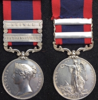 An Excellent & Rarely Documented (H.E.I.C.) “Officer’s” Sutlej Medal with Two Clasps: FEROZESHUHUR & ALIWAL, with MOODKEE 1846 Reverse. To:Lieutenant Godfrey Stapylton Smith. 48th (Bengal) Infantry.
