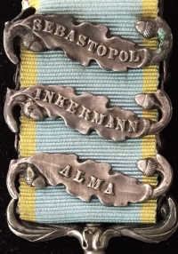A Choice & Original “Casualty”CRIMEA MEDAL (THREE CLASPS) & RARE (French Issue) TURKISH CRIMEA. To: 2110. W. Crowther, 55th (Westmorland) Regt.(DANGEROUSLY WOUNDED AT INKERMANN)  
