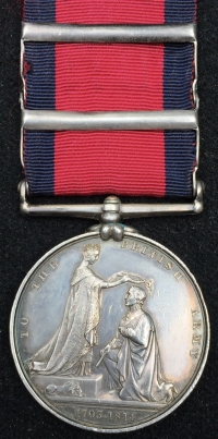 A SUPERB & RARE “BLACK WATCH” (6 Clasps) MILITARY GENERAL SERVICE MEDAL. To:Cpl. William McDonald. 42nd FOOT REGt (Also Fought at The Battle of Waterloo)